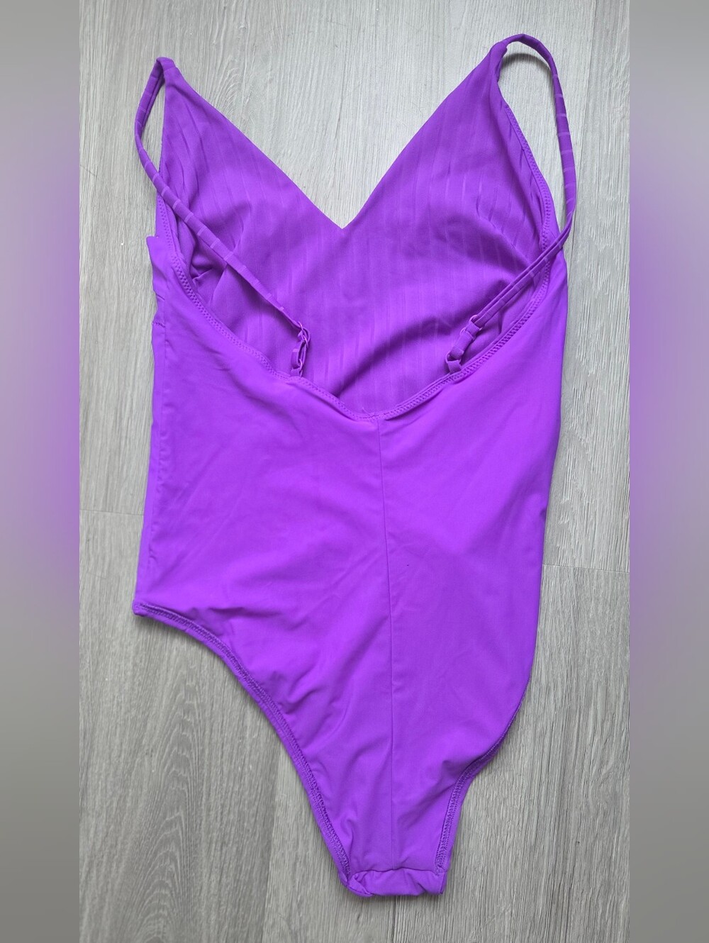 Lululemon Atomic Purple V-Neck Ribbed One-Piece Swimsuit No Size Dot - Picture 8 of 9